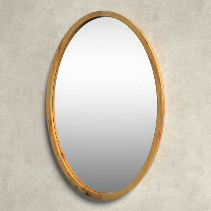 Ena Oval Wood Wall Mirror Birch Lane